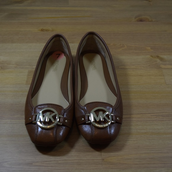 Michael Kors Fulton Brown Leather Ballet Flats 7 M - Picture 7 of 8